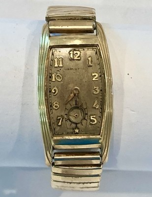 Vtg Hamilton 14k Gold Filled Mens Watch 10K GF Band NOT Running/Working/Parts