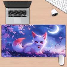 40 90cm1pc Fantasy Cat Under Cherry Blossoms  Moon XXL Gaming Mouse Pad - Non-S