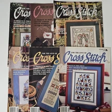 Lot Of 6 Vintage For The Love Of Cross Stitch Leisure Arts Magazines Patterns