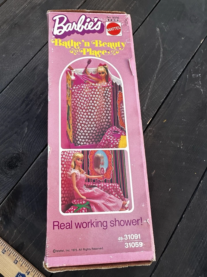 Juego de Barbie Bathe'n Beauty Place 1975 vintage de Mattel 31091 piezas faltantes Foto 3 de 4