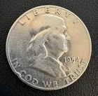 1954-D Franklin Half Dollar 90% Silver Denver Mint Raw Ungraded