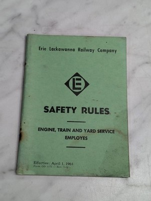 ERIE LACKAWANNA EISENBAHN SICHERHEITSREGELN 1964 LOK BAHNHOF SERVICE MITARBEITER