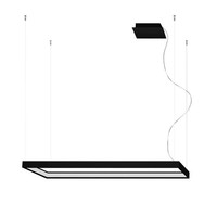 HäNgelampe Pendelleuchte Wohnzimmerlampe Led Designleuchte Alu Schwarz H 150 Cm