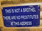 VINTAGE BROTHEL PORCELAIN SIGN RARE OLD GENTELMENS CLUB BAR HOUSE LONDON ENGLAND