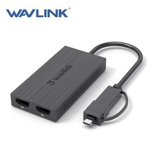 Image of WAVLINK USB C to Dual HDMI Adapter Dual Monitor Hub Compatible MacBook & Windows