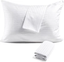 FAUNNA 600TC 100% Cotton Pillow Protectors, Standard Size (20X26), 4 Pack, Oeko-