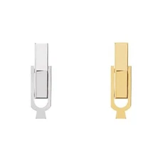 14K Gold or 925 Silver 18x4 Whale Tail Swivel Cuff Link Back Rotating Component