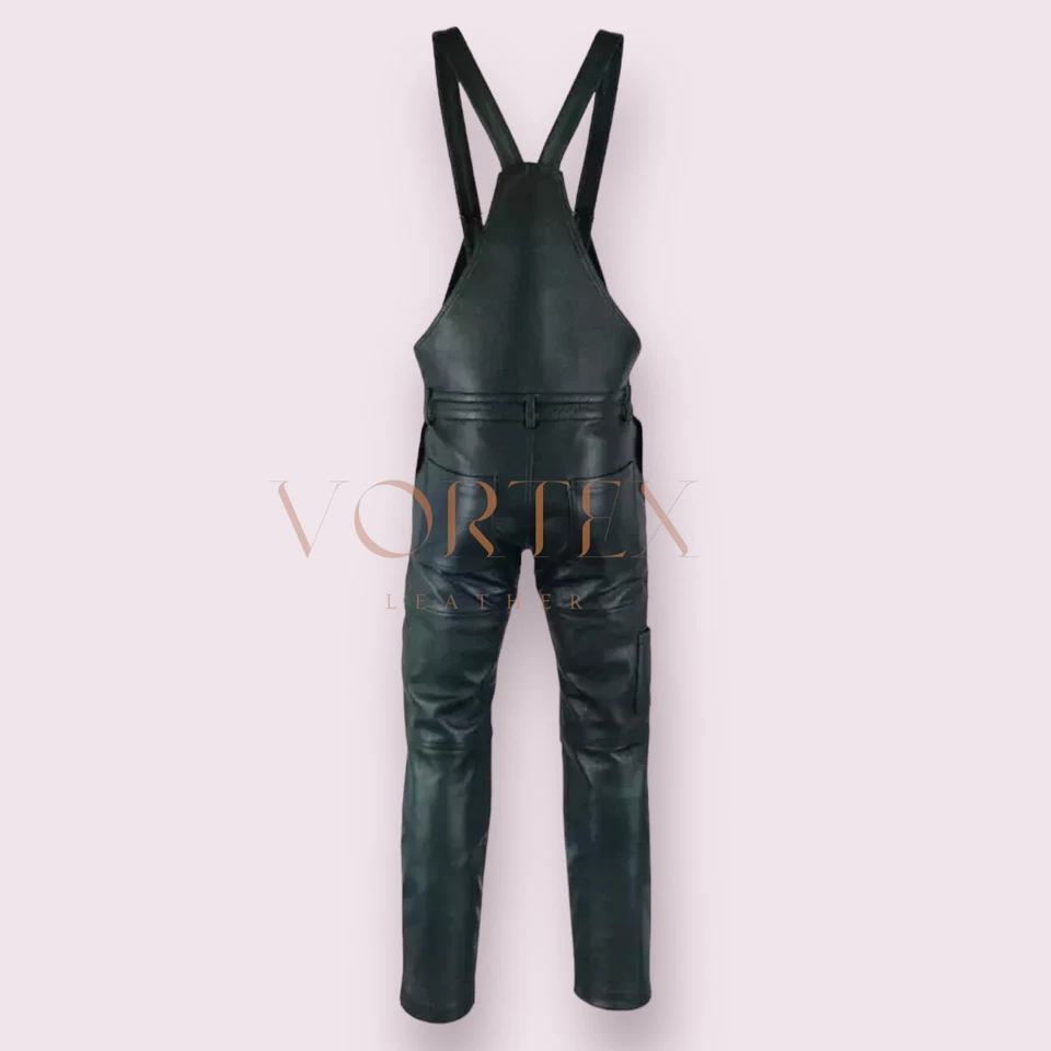 МУЖСКОЙ СИНИЙ ИЗ НАТУРАЛЬНОЙ МЯГКОЙ КОЖИ CATSUIT СПЕРЕДИ МОЛНИИ ОБЩИЙ БОДИ КОМБИНЕЗОН - Изображение 3 из 4