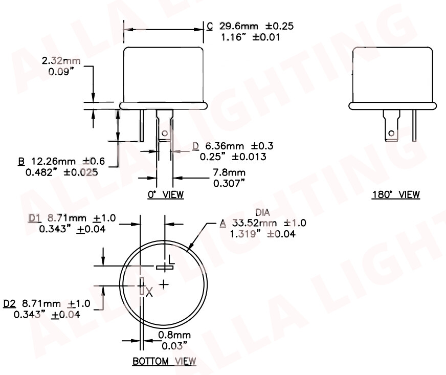 Flashing Led Lights Alla Lighting LED Flasher Relay EF32 – No Hyper Flash! Fix For Turn Signals & Hazards (2-Pin) Hyper Flash Relay - Foto 10