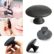 2Pcs Black Ore Stone Massages GuaSha Tool Face Beauty Portable Massager