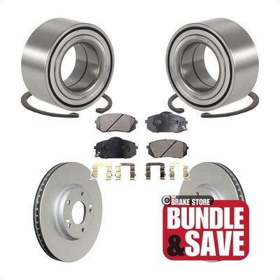 Front Wheel Bearing Coated Brake Rotor Pads Kit For 2010-2015 Hyundai Tucson AWD