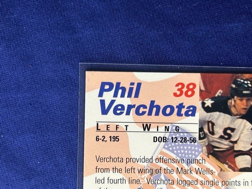 #38 Phil Verchota signiert 1995 Signature Rookies Miracle on Ice 1980 Goldmedaille - Bild 8 von 11