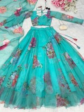 Floral Lehenga Ready made Lengha Choli Indian Wedding Party Wear Pakistani Dress