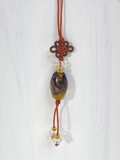 Cell Phone Charm Strap Dichroic Glass Bead Pendant