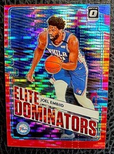 2021 DONRUSS OPTIC JOEL EMBIID ELITE DOMINATORS RED PULSAR PRIZM #25 76ERS MVP 