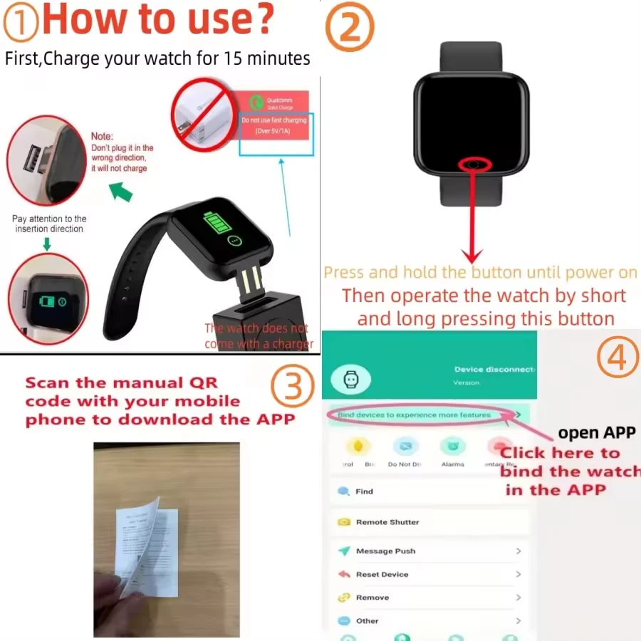 Smart Watch For Men and Women Message Remind, Music Control, Sport features.  - Image 4 of 4