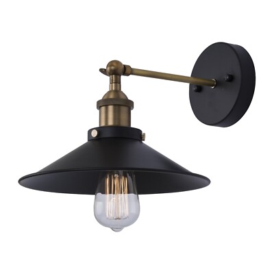 Aharon 1-Light Dark Grey Wall Sconce by Yosemite Home Decor