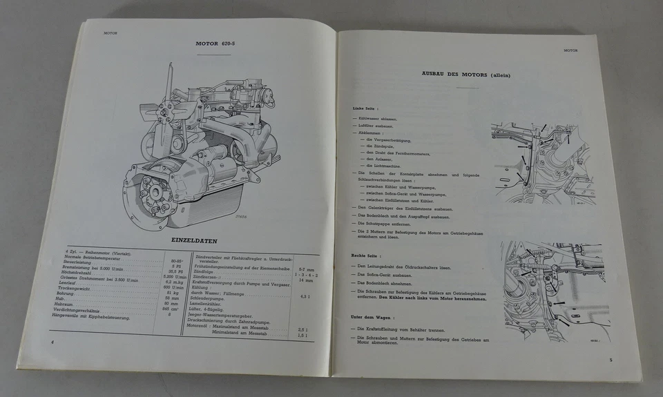 Manual De Taller Renault R. 1092 Caravelle / Floride Cabrio / Coupé 1959-1961 - Imagen 4 de 4