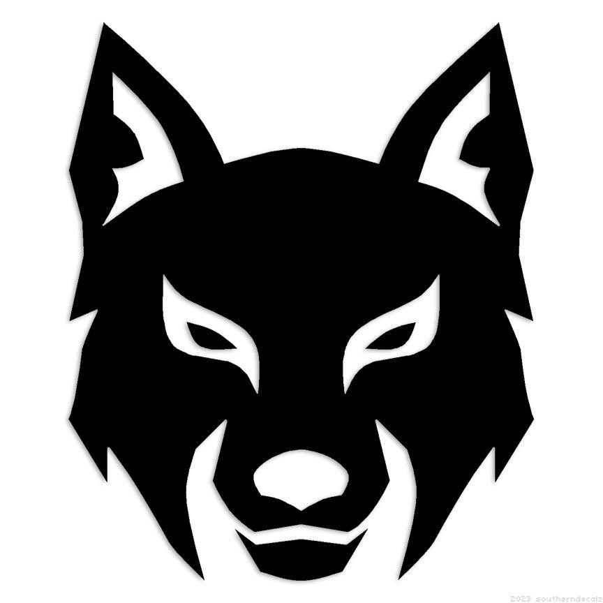 Hyper Reflective Wolf Head And Paws Motorcycle Helmet Decal Set #682R - Foto 2