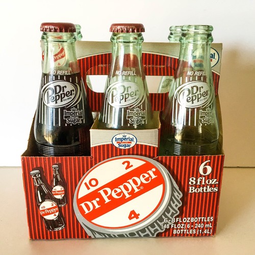 AUTHENTIC Collectible Dublin Dr. Pepper Bottles Six Pack Pure Cane