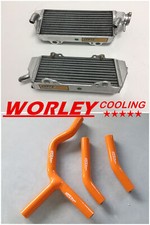 FOR KTM 125/200/250/300 SX/EXC/XC/MXC 1998-2007 Aluminum radiator & HOSE ORANGE