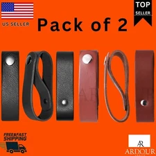 Handcrafted Genuine Leather Bullwhip Holster – Premium Whip Holder for Horse Rid