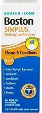 Bausch  Lomb 2-in-1 Boston Simplus Multi-Action Lens Cleaning Solutions 3.5 oz