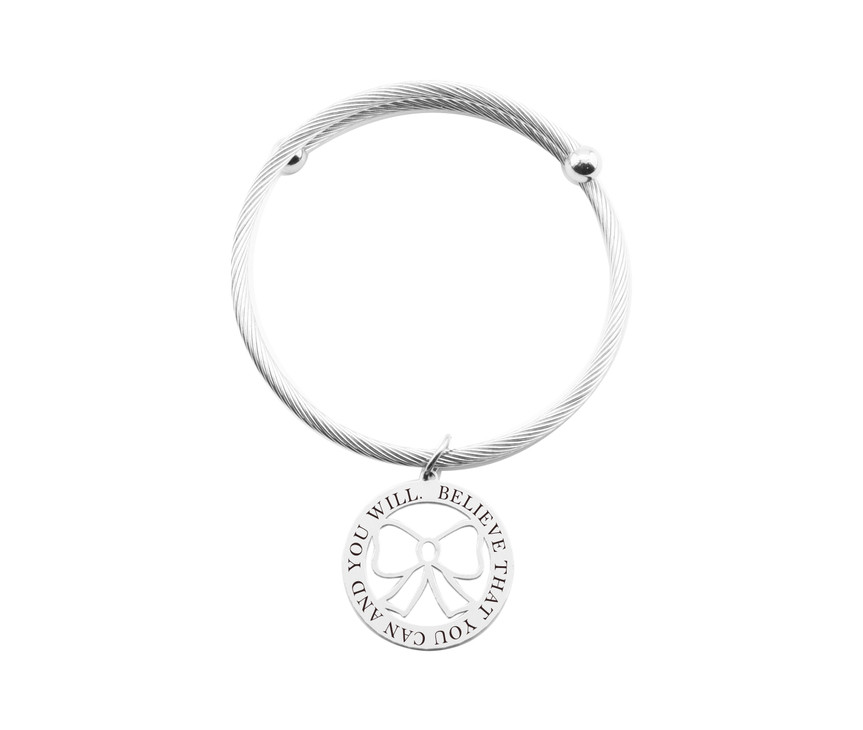 Женский вдохновляющий браслет с открытым кабелем в розовой коробке