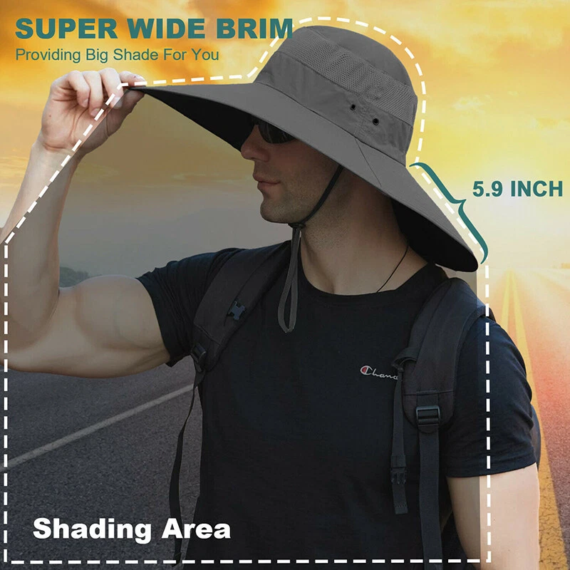 Sombrero de Pesca de Verano Protección UV UPF50+ Hombres Mujeres Senderismo Boonie Sombrero Prendas para la Cabeza Foto 4 de 4