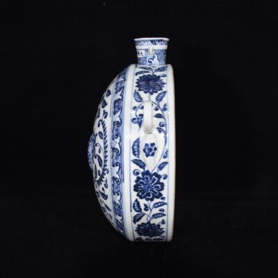 15.7'' Ming Dynasty Xuande Blue White Porcelain Flower Pattern