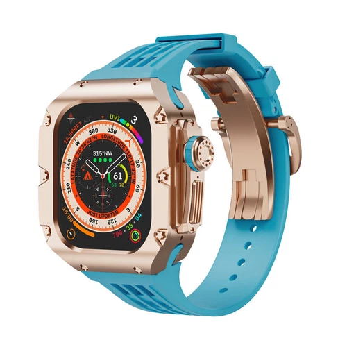 Titanium Alloy Case+Silicone Strap MOD KIT For Apple Watch Ultra /Ultra 2 3 49mm - Picture 24 of 44