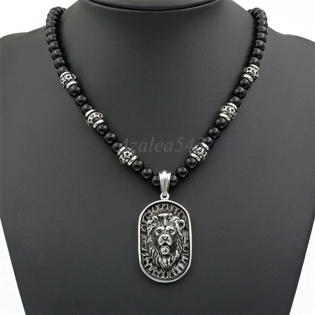 Mens black 2024 onyx pendant