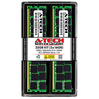 32GB 2x 16GB PC3-14900R RDIMM ASUS RS920-E7/RS8 Memory RAM