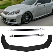 Front Bumper Lip Splitter Spoiler Universal For Lexus IS250 IS350 Body Kit