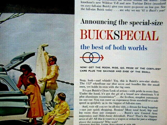 1961 Buick The Clean Look Vintage 3 page Original Print Ad 8.5 x 11" - Image 3 of 4