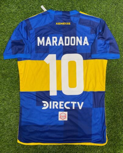 T-Shirt Di Calcio adidas Boca Juniors Trikot Supporto 23/24 Nuove Maradona 10 - Foto 1 di 2