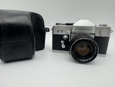 VINTAGE PETRI FT FILM SLR Camera w/1:18 55MM LENS And Case  