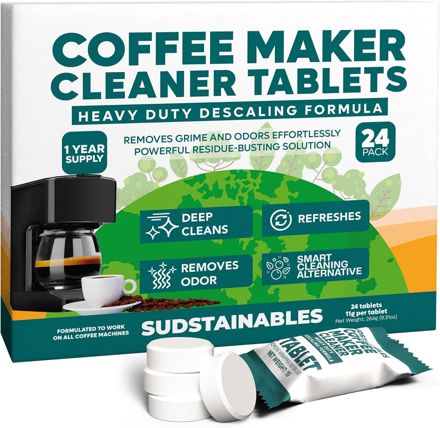 Cleaner Tablets Descaling & Cleaning Solution For Coffee Makers