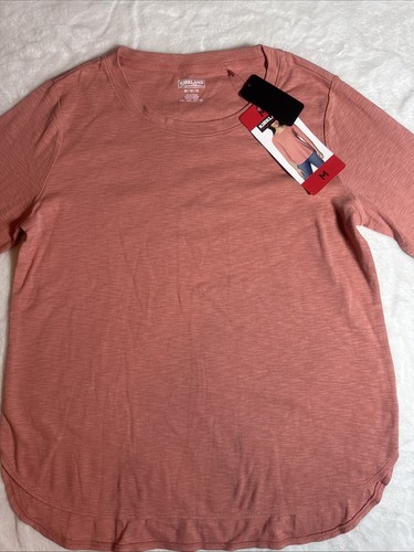 Kirkland Signature Women's Large 3/4 Sleeve Slub Tee Pink Size M - Picture 1 of 5