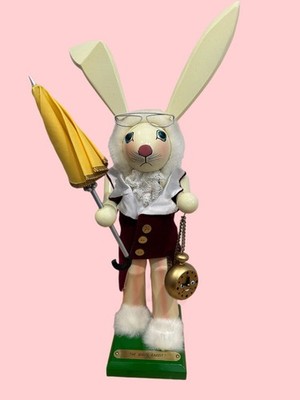 Steinbach White Rabbit Nutcracker Full Size In Box And In Excellent Condition