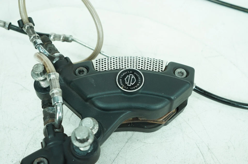 11 Harley Touring Street Glide Screamin Front Left Right Brake Calipers Line ABS - Image 3 of 4