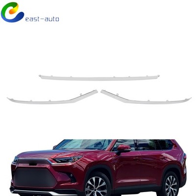 Front Grille Plastic Chrome Trim Strips 3-Piece For Toyota Grand Highlander 2024