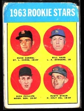 1963 Topps Rookie Stars Dick Phillips Duke Carmel Rusty Staub Bill Haas #544