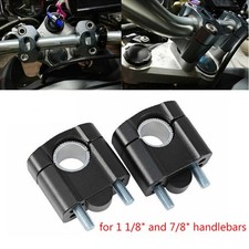 Universal Black Fat Bar Mount Clamps Risers Adaptor for 7/8" to 1 1/8" HandleBar
