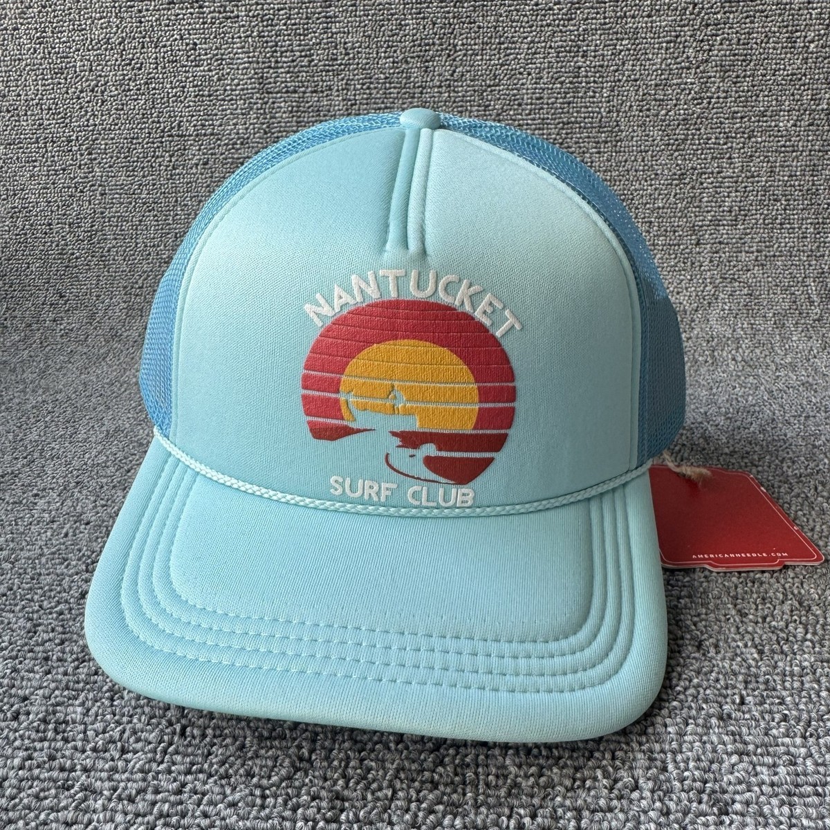 American Needle Nantucket Surf Club Light Blue Trucker Hat