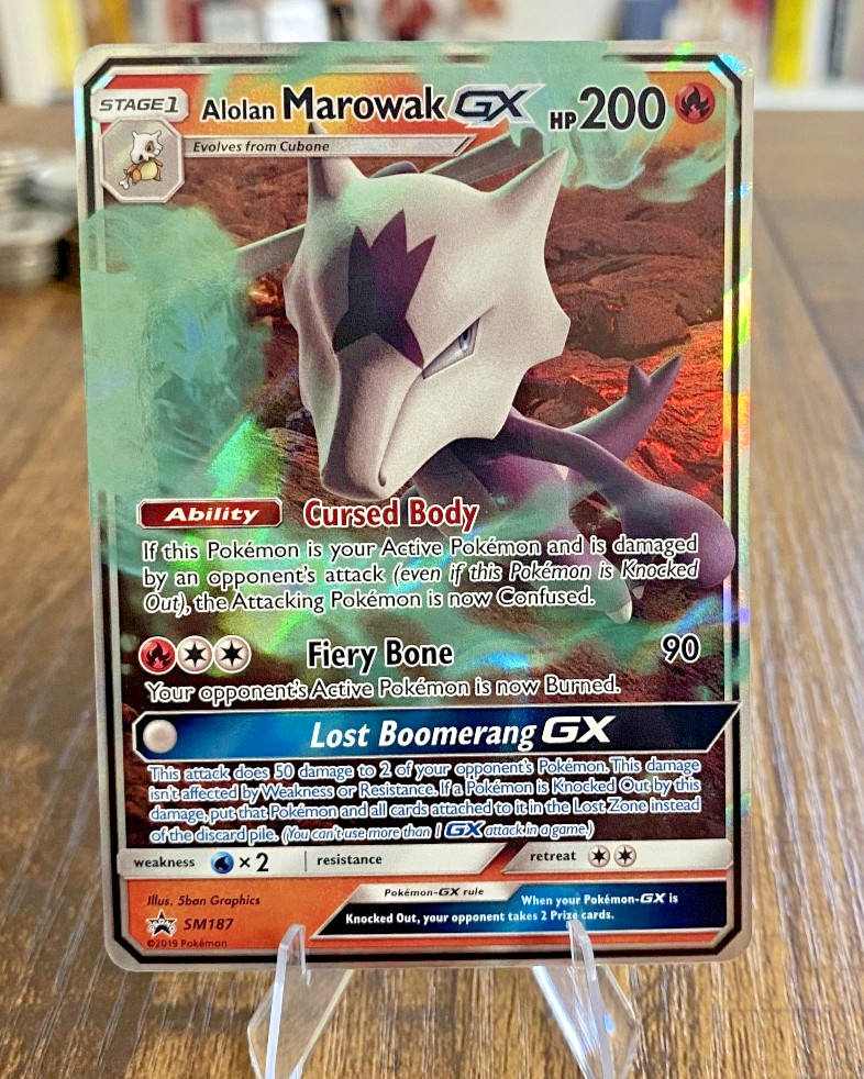 Alolan Marowak GX SM187 - Pokemon Sun & Moon Promos - NM