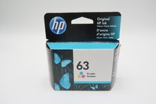 Genuine HP 63 Tri-Color Ink Cartridge Standard Yield F6U61AN date 05/2021