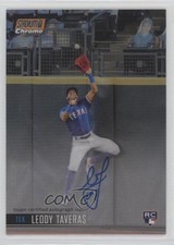 2021 Topps Stadium Club Chrome Orange Refractor 21/25 Leody Taveras Auto 0fa7