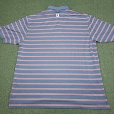 FootJoy Polo Golf Shirt Mens Size XL Blue Sti...