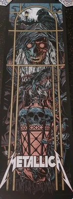 Metallica Enter Sandman Rhys Cooper Art Poster Metclub Gold Ink pinball - Image 1 of 4